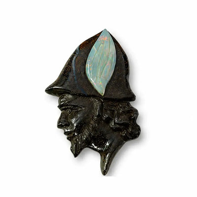 Boulder Opal Cabochon | Men Carving Natural Loose Sterling Opal Gemstone