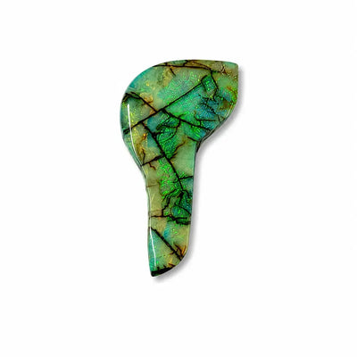 Elongated Fancy Opal Cabochon, AAA Sterling Opal for Pendant Making (16x33mm)