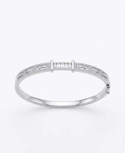 925 Sterling Silver Zircon Bracelet | Elegant Baguette Stone - Gift For Her
