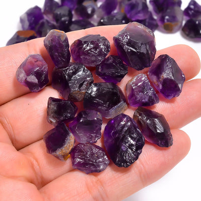 Natural Amethyst Crystal Chips – Brazilian Rough Purple Quartz Mixed Shape Parcel for Jewelry Making
