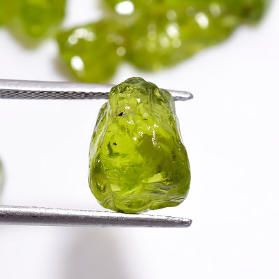 AAA Plus Peridot Rough Stone Natural Brazilian Green Crystal Parcel Gemstone Lot 6 to 10mm