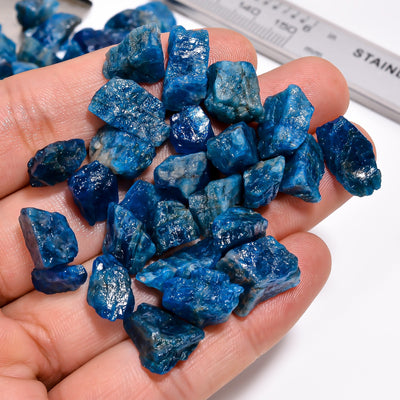 Natural Blue Apatite Rough Norway Origin AAA Loose Crystal Parcel Wholesale Lot for Jewelry Making