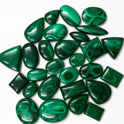 Green Malachite Mixed Shape Cabochons, Natural Malachite Crystal with Spiritual Meaning for Jewelry Supply