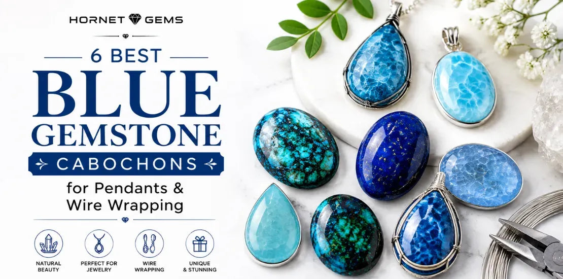 6 Best Blue Gemstone Cabochons for Pendants & Wire Wrapping