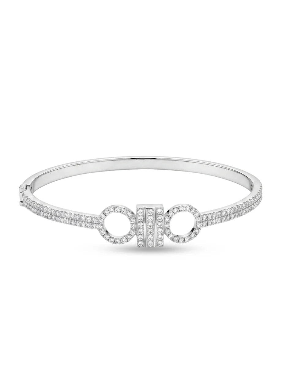 925 Silver Infinity Circle Bangle Bracelet for Women
