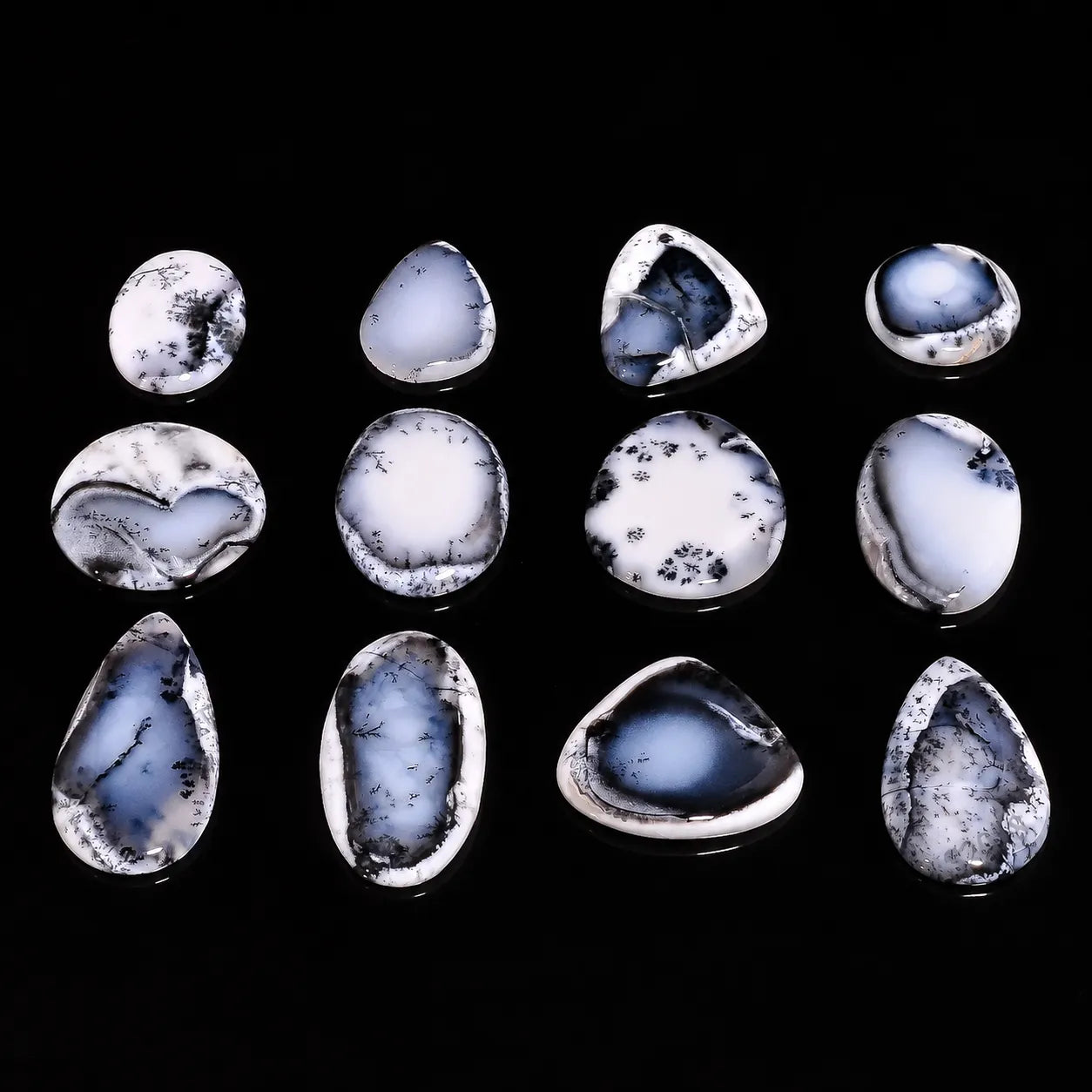 Dendrite Opal mixed-shape stones