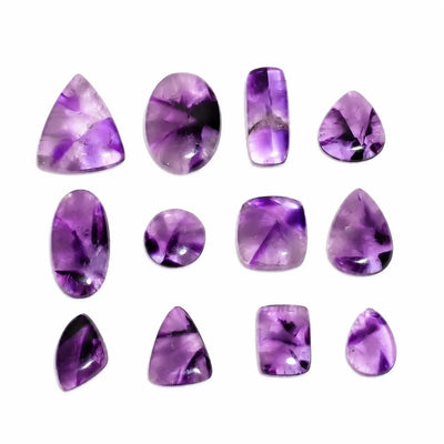AAA Trapiche Amethyst Cabochon Lot | Natural Brazilian Wholesale Gemstones for for Jewelry & Collection
