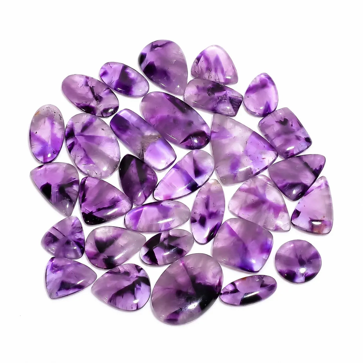 Trapiche Amethyst Cabochon Lot (3–45 Pieces)