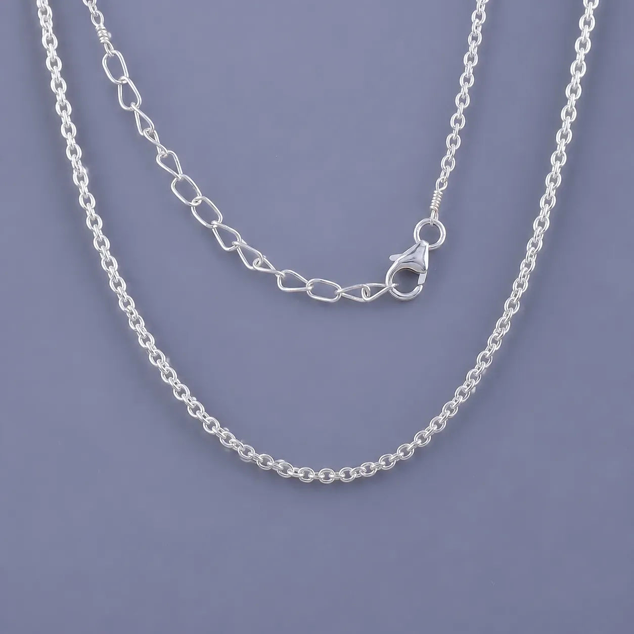 Silver chain necklace 16 Inch + 2 Inch Extender