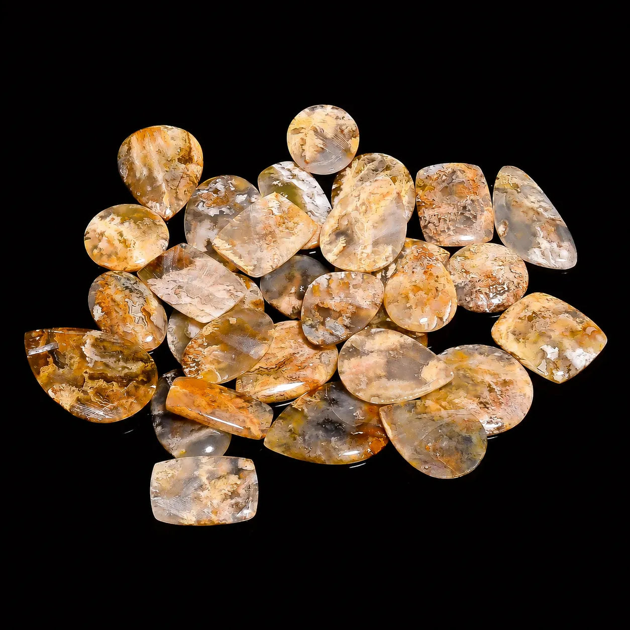 Plume Agate Cabochon 20–30 mm