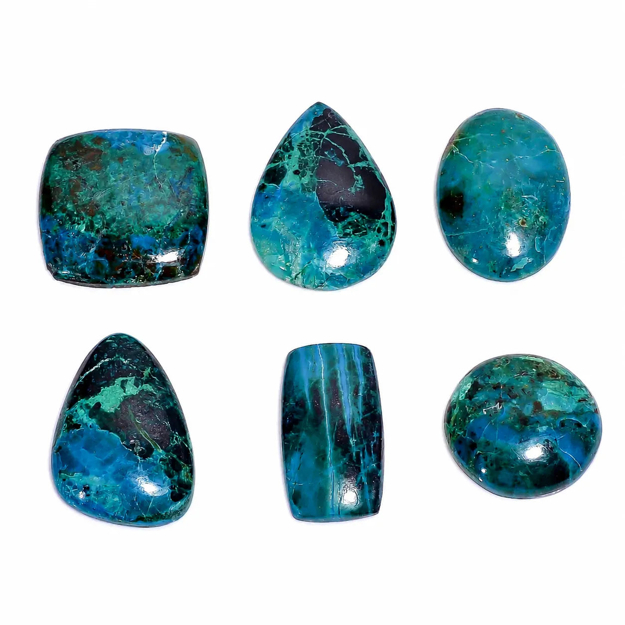 AAA Chrysocolla Cabochon lot 