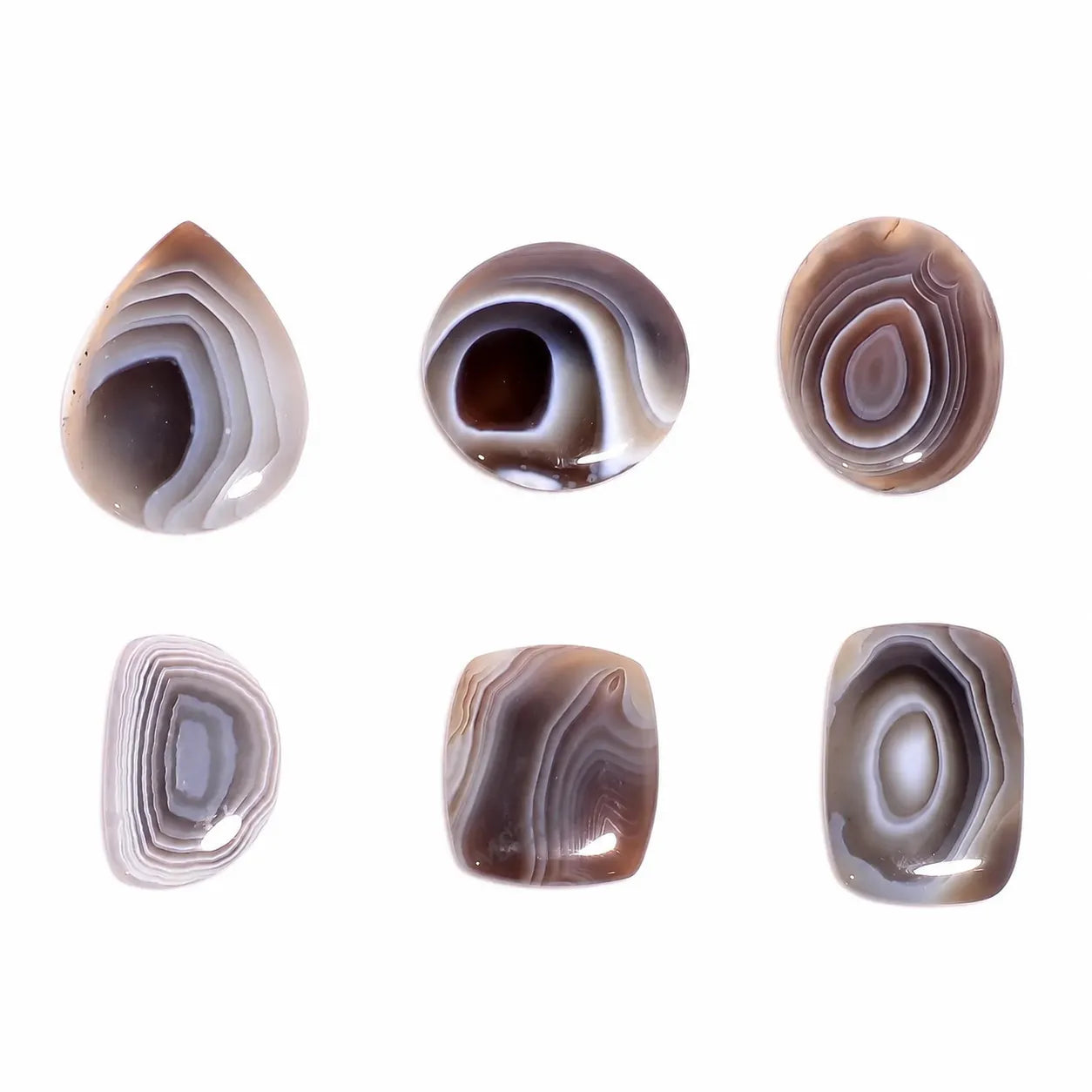 Botswana Agate Cabochon bulk (18–25 mm)