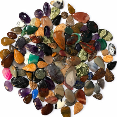100–1000 Cts Mix Gemstone Cabochon Lot in Natural Colors – AAA Quality (2–30 Pieces) for jewelry makers and designers
