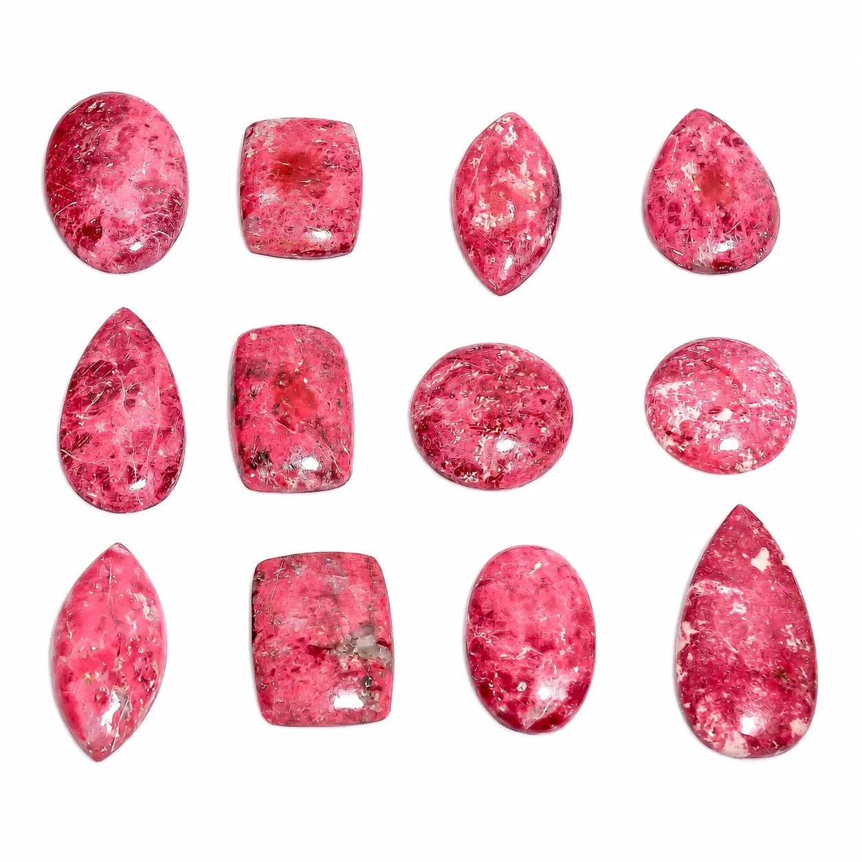Natural Pink Thulite Cabochon Lot