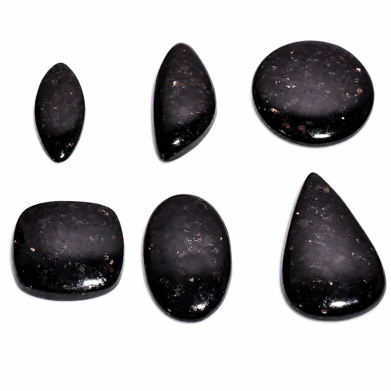 Nuummite Cabochon Lot (1–10 Pieces)