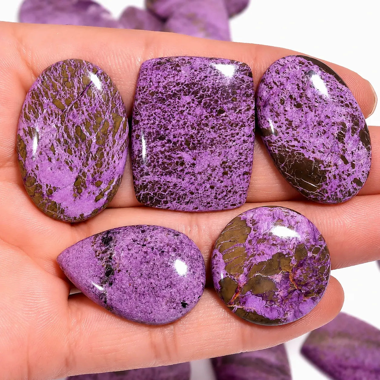 Purpurite Mixed Shape Cabochon Wholesale