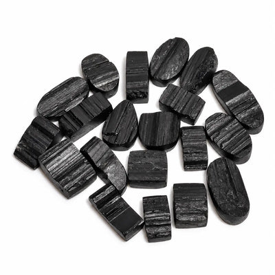 Black Tourmaline Druzy Rough Gemstone Lot – Natural Wholesale Parcel from Madagascar