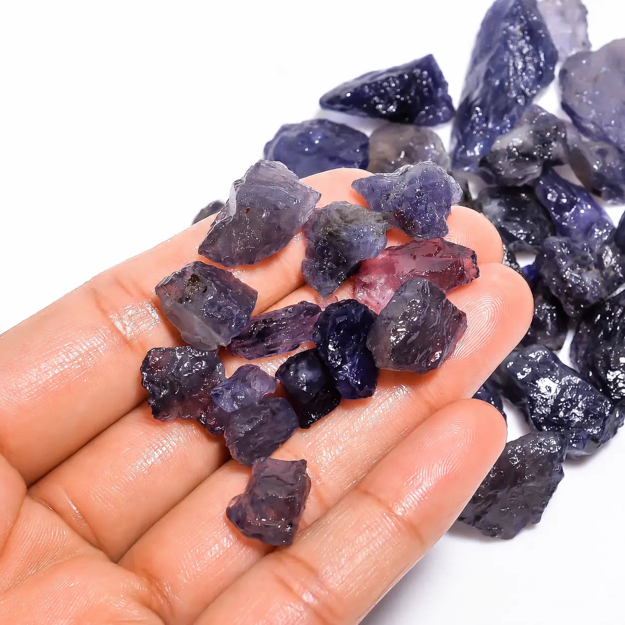 AAA Iolite Raw Crystal Gemstone – Natural Blue Violet Iolite from Norway  (Approx 10 mm to 20 mm size)