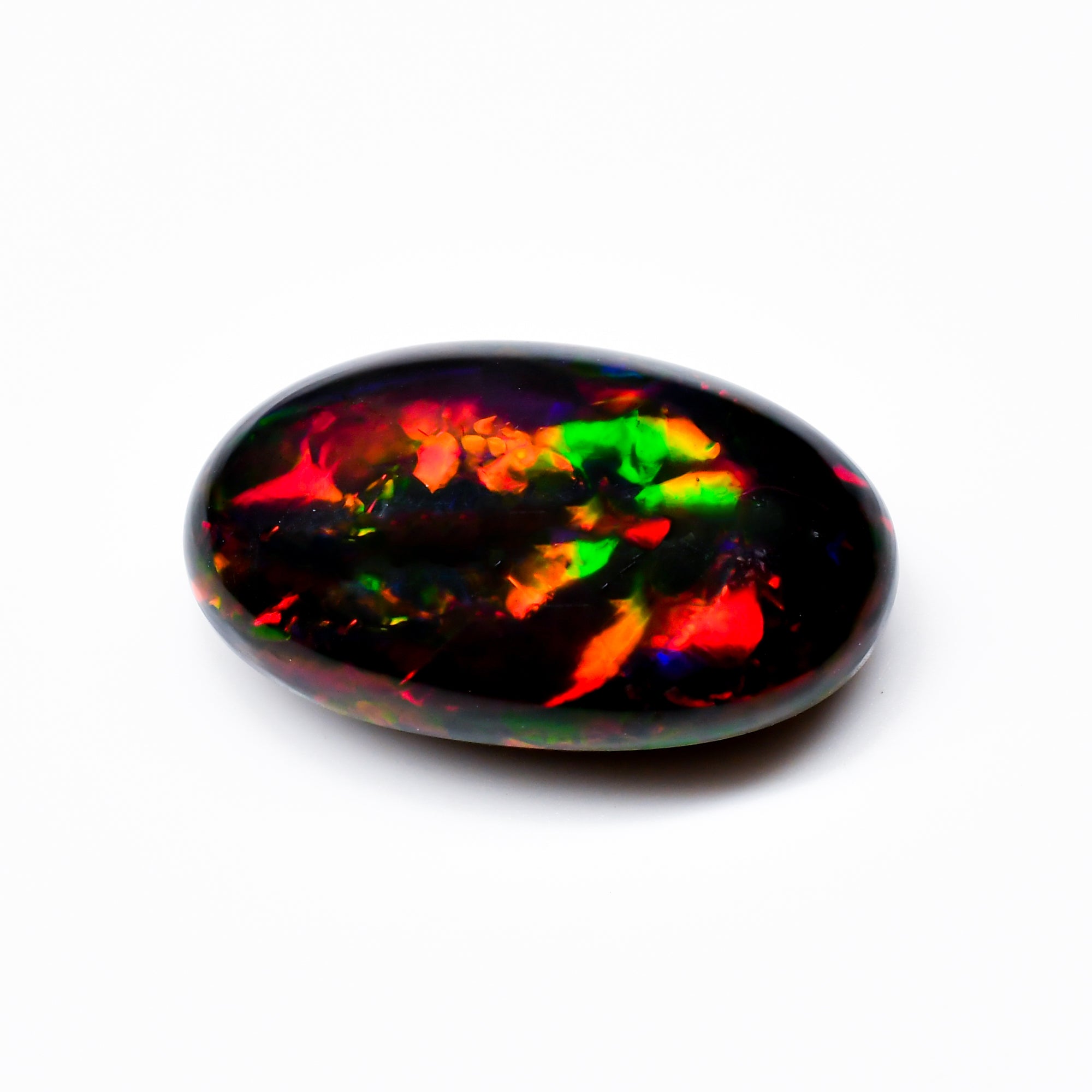 Natural Black Ethiopian Opal oval cabochon 12.3 ct L-1585 - photo 2