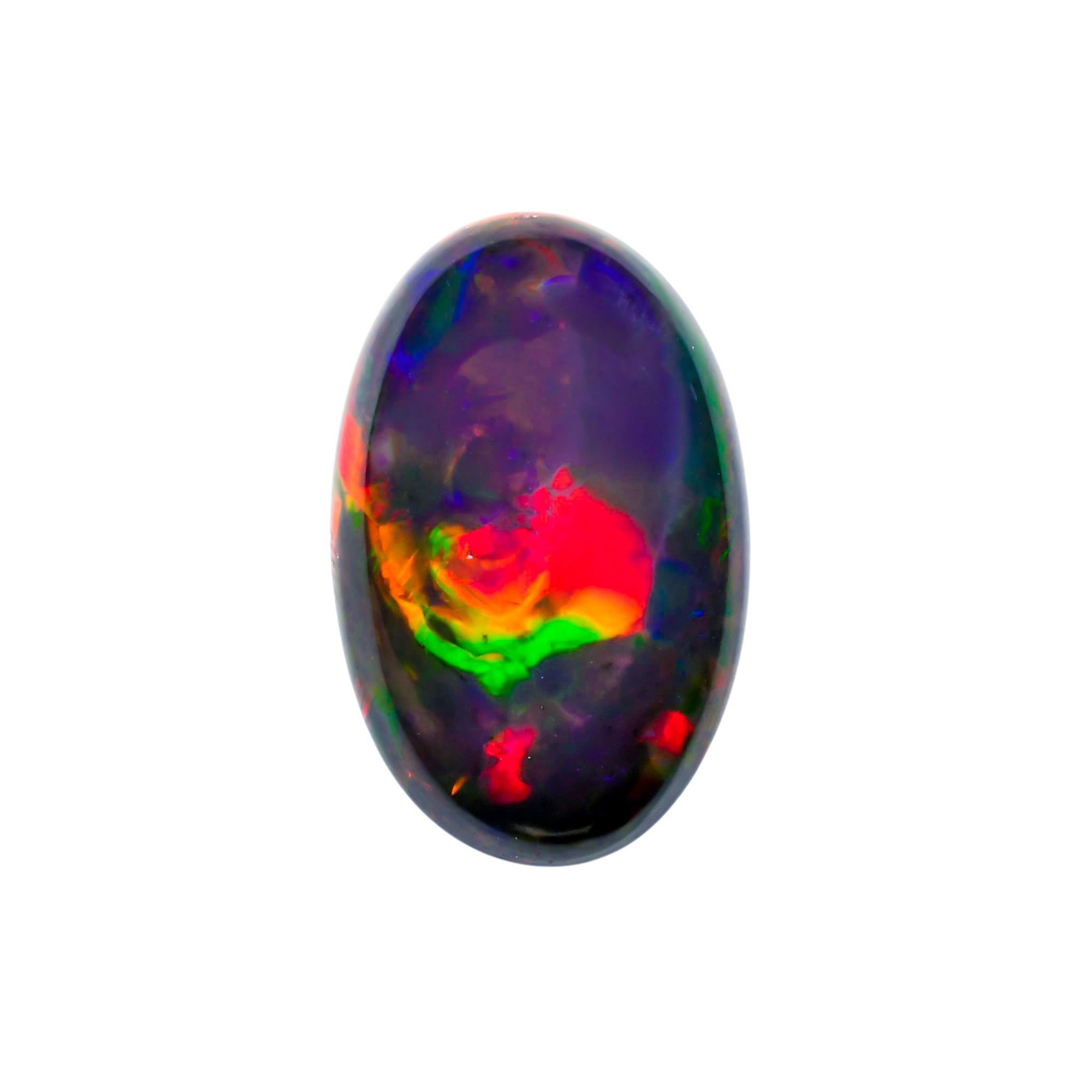 Natural Black Ethiopian Opal oval cabochon 12.3 ct L-1585