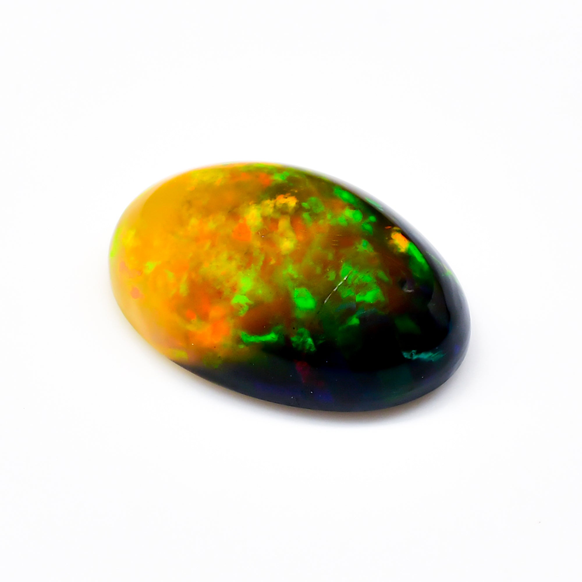 Natural Black Ethiopian Opal oval cabochon 6.4 ct L-1588 - photo 2