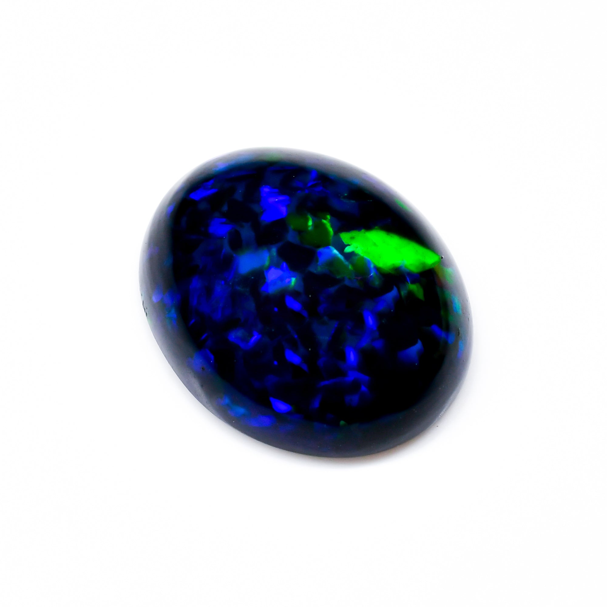 Natural Black Ethiopian Opal oval cabochon 8.8 ct L-1589 - photo 2