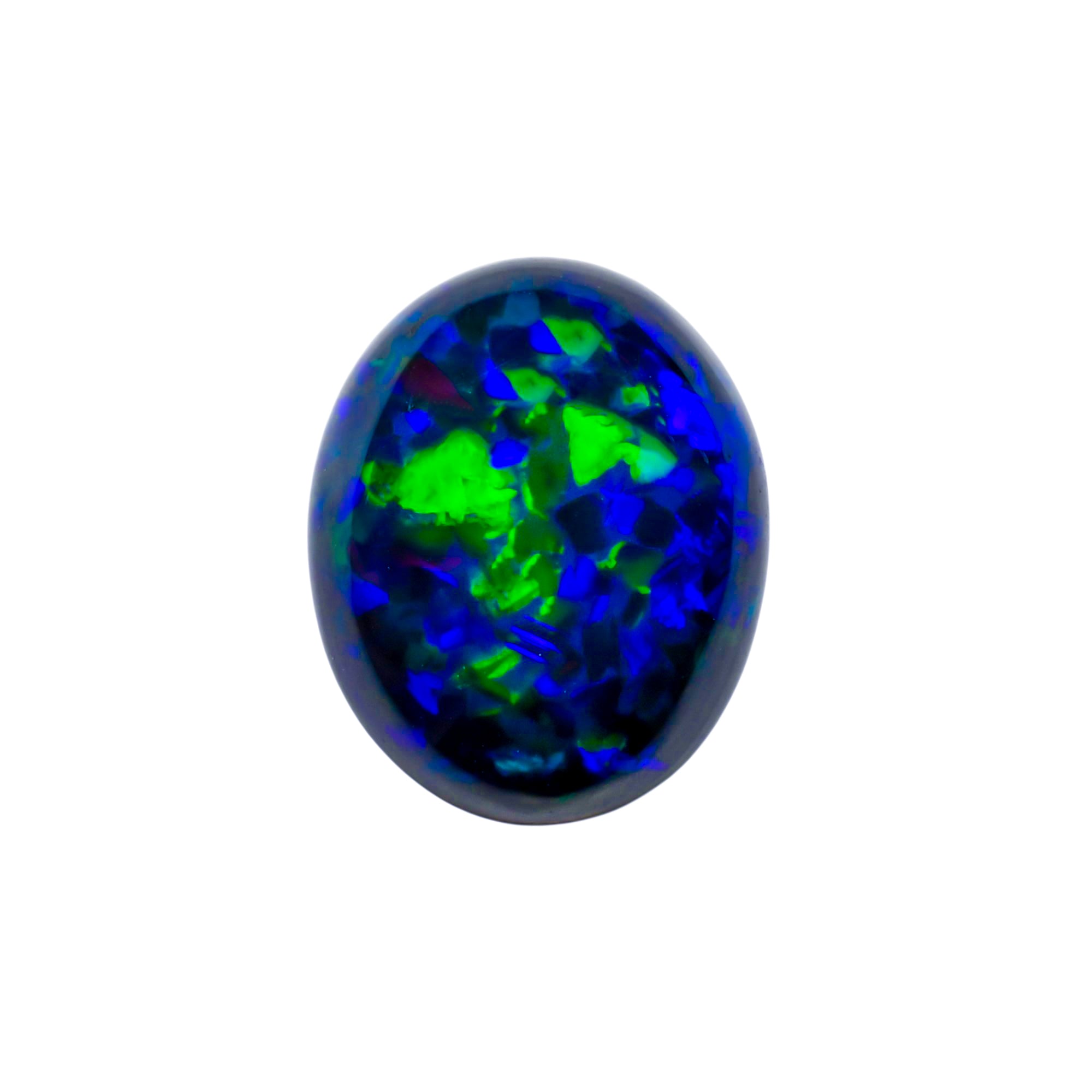 Natural Black Ethiopian Opal oval cabochon 8.8 ct L-1589