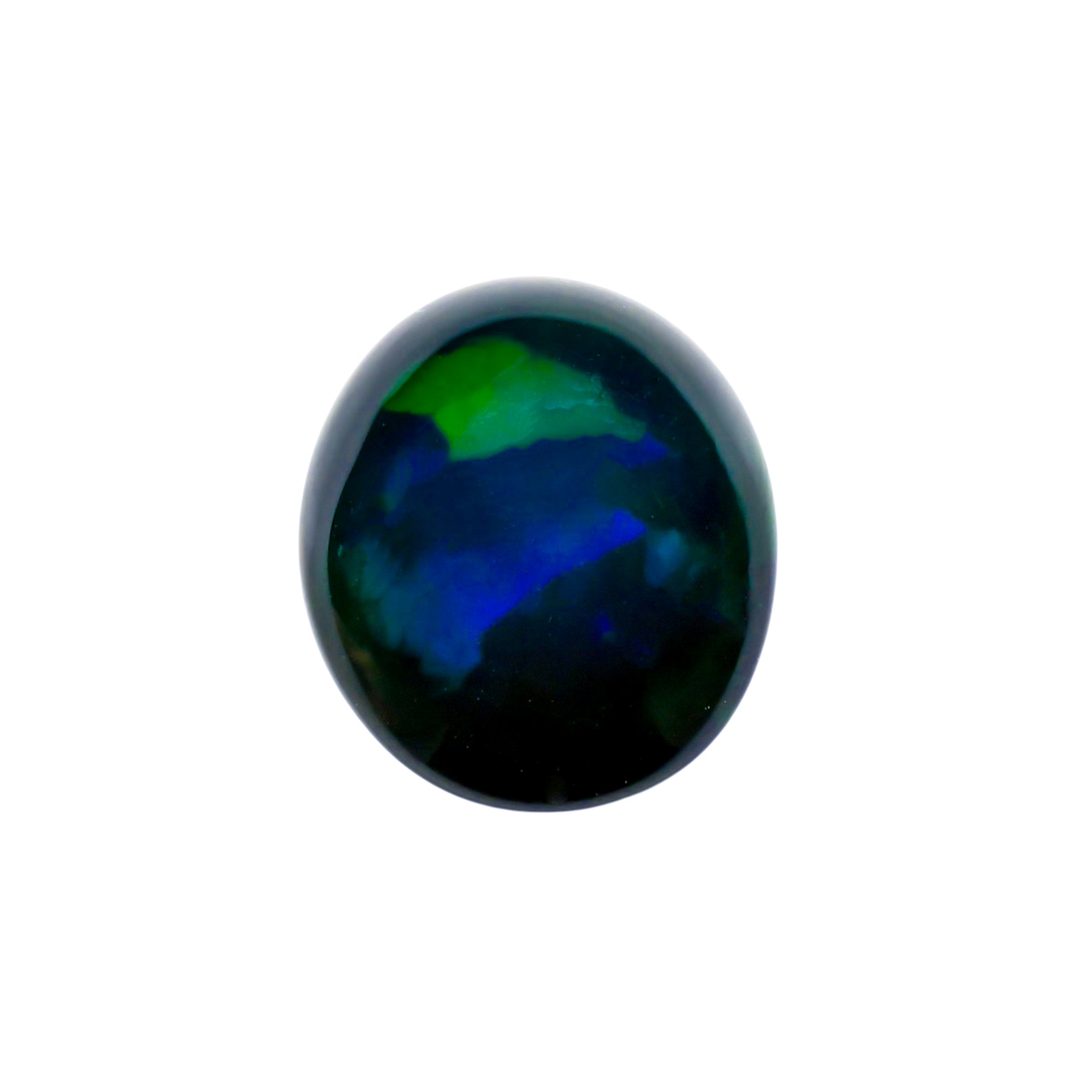 Natural Black Ethiopian Opal oval cabochon 6 ct L-1590