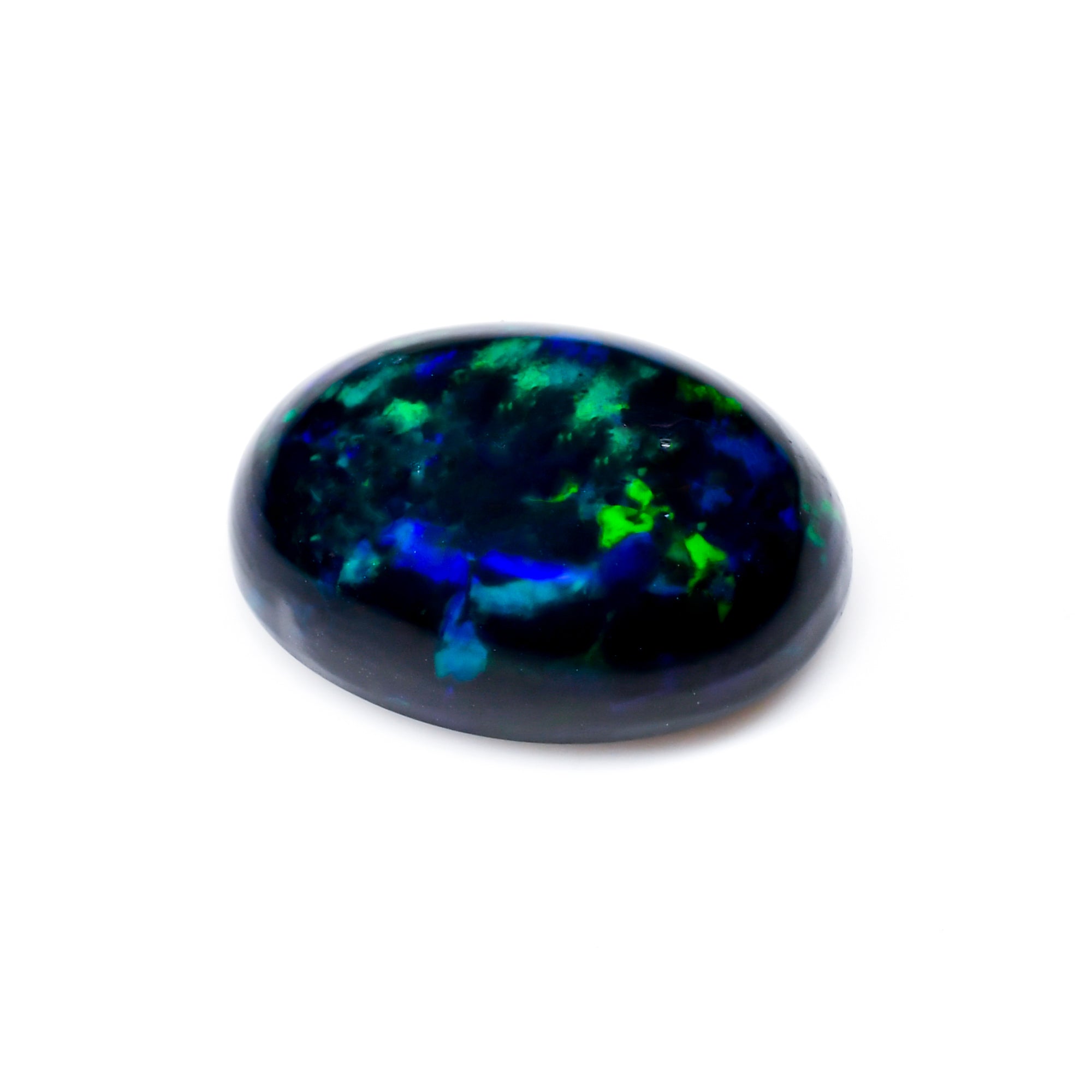 Natural Black Ethiopian Opal oval cabochon 6.5 ct L-1593 - photo 2