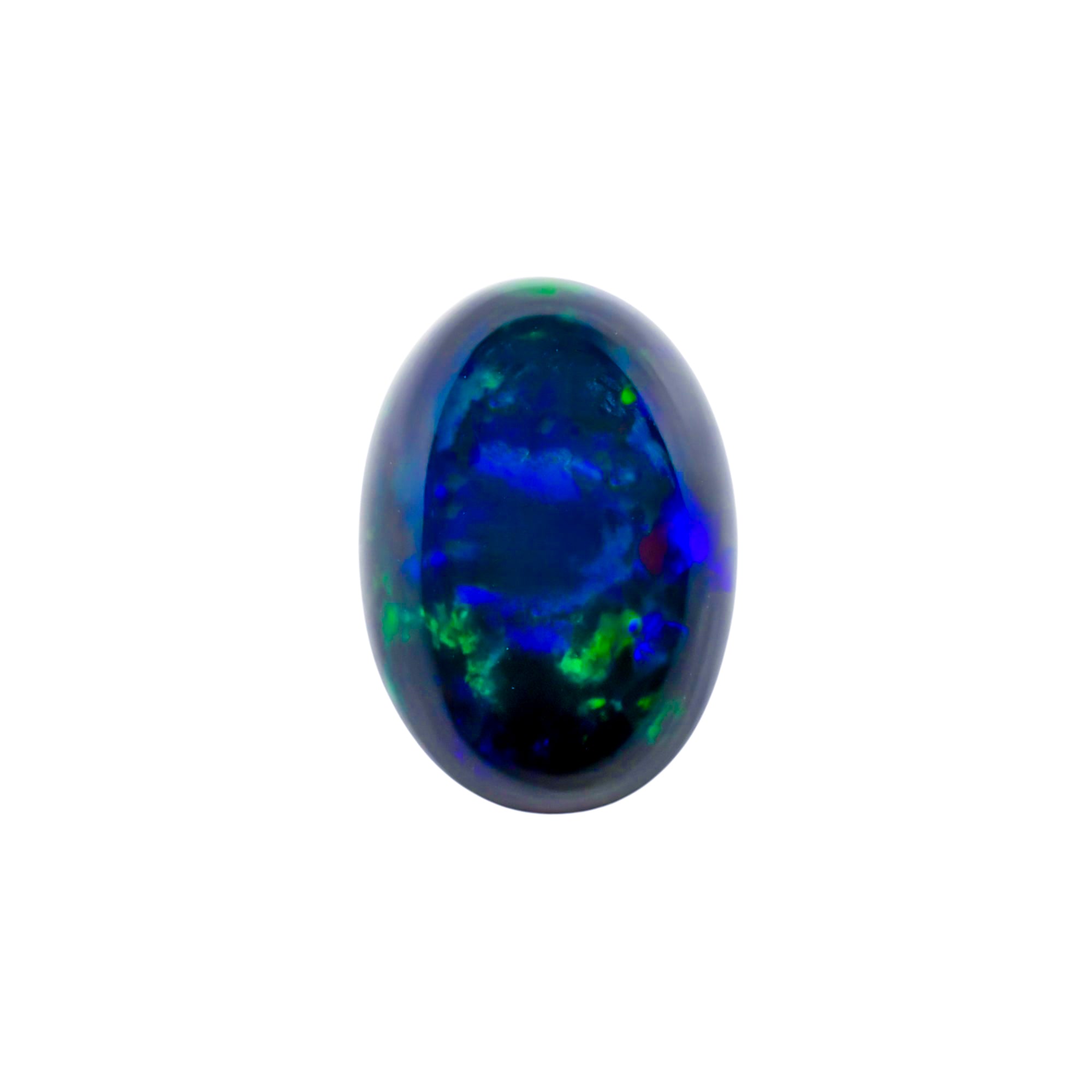 Natural Black Ethiopian Opal oval cabochon 6.5 ct L-1593