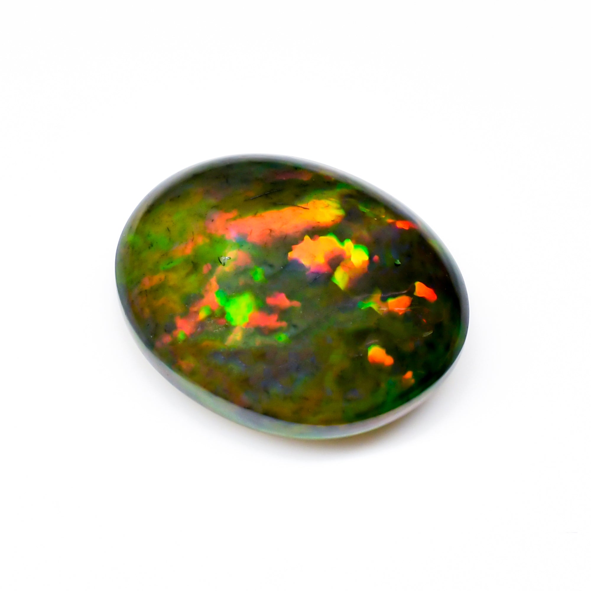 Natural Black Ethiopian Opal oval cabochon 6.55 ct L-1598 - photo 2