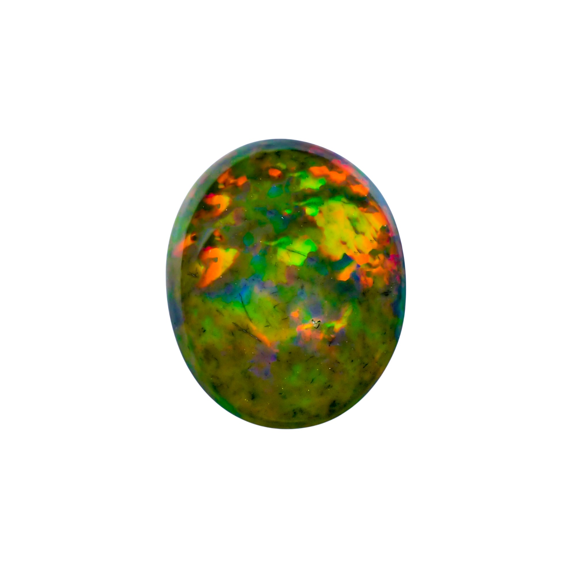 Natural Black Ethiopian Opal oval cabochon 6.55 ct L-1598