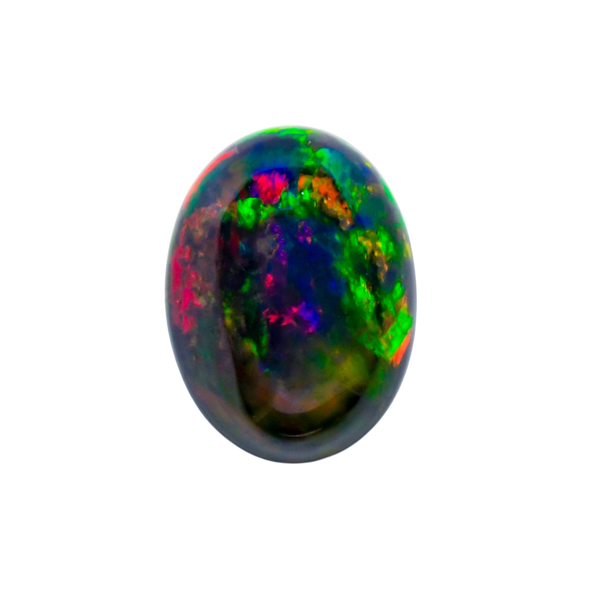 Natural Black Ethiopian Opal oval cabochon 4.85 ct L-1606