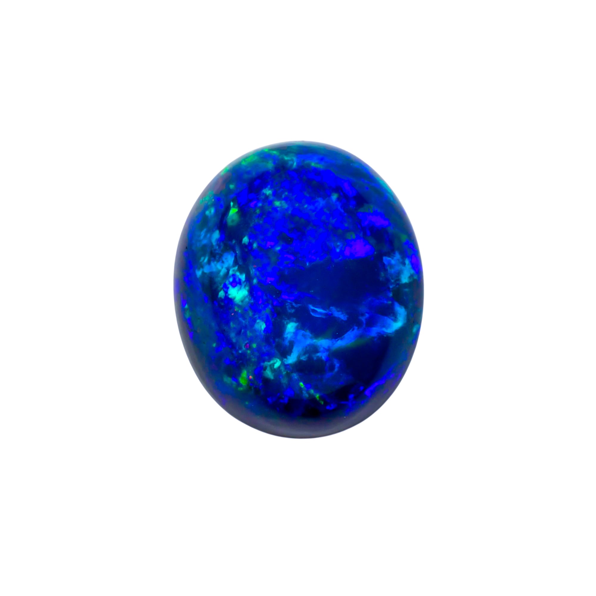 Natural Black Ethiopian Opal oval cabochon 10 ct L-1617