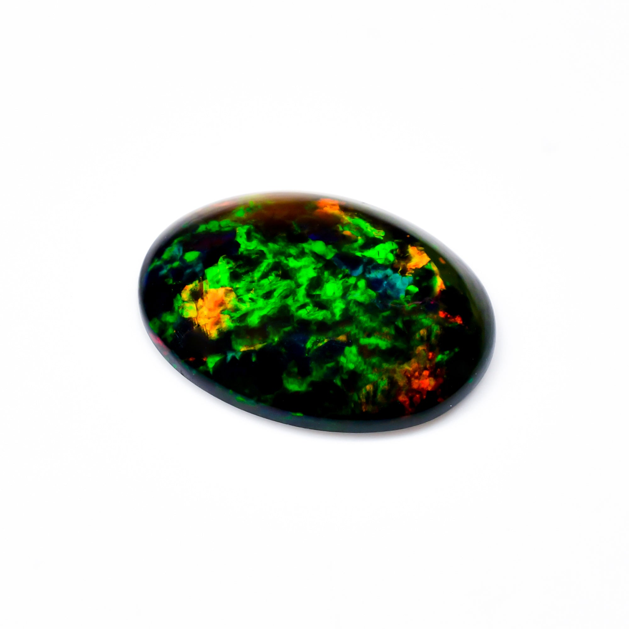 Natural Black Ethiopian Opal oval cabochon 5.1 ct L-1619 - photo 2
