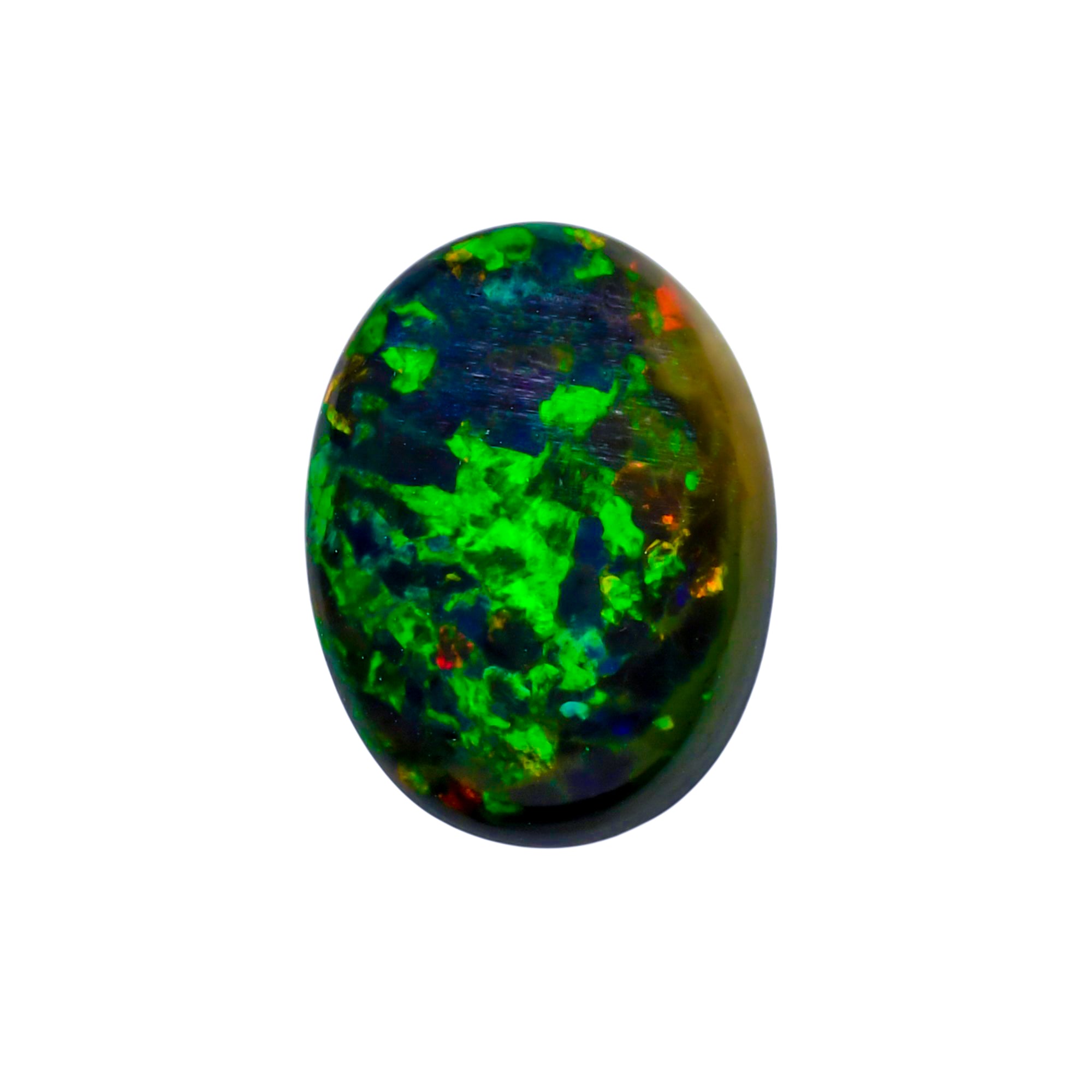 Natural Black Ethiopian Opal oval cabochon 5.1 ct L-1619