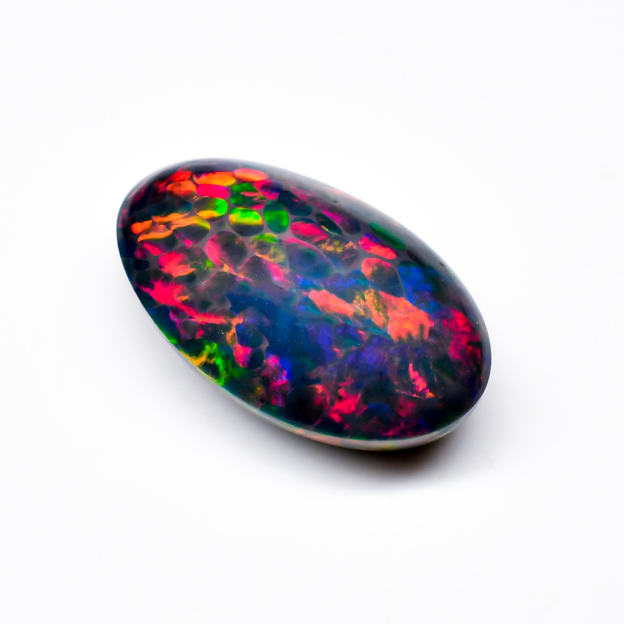 Natural Black Ethiopian Opal oval cabochon 10 ct L-1620 - photo 2