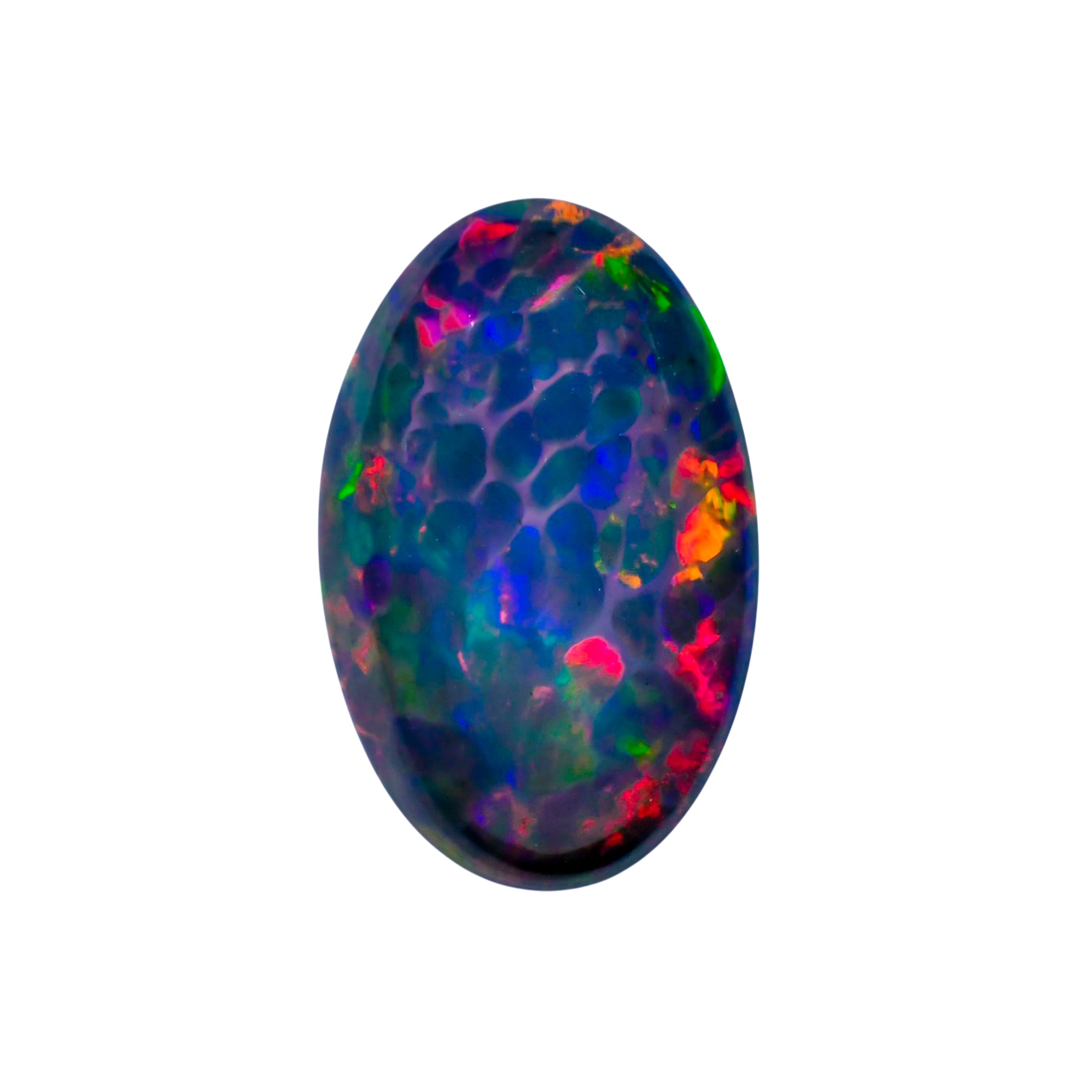 Natural Black Ethiopian Opal oval cabochon 10 ct L-1620