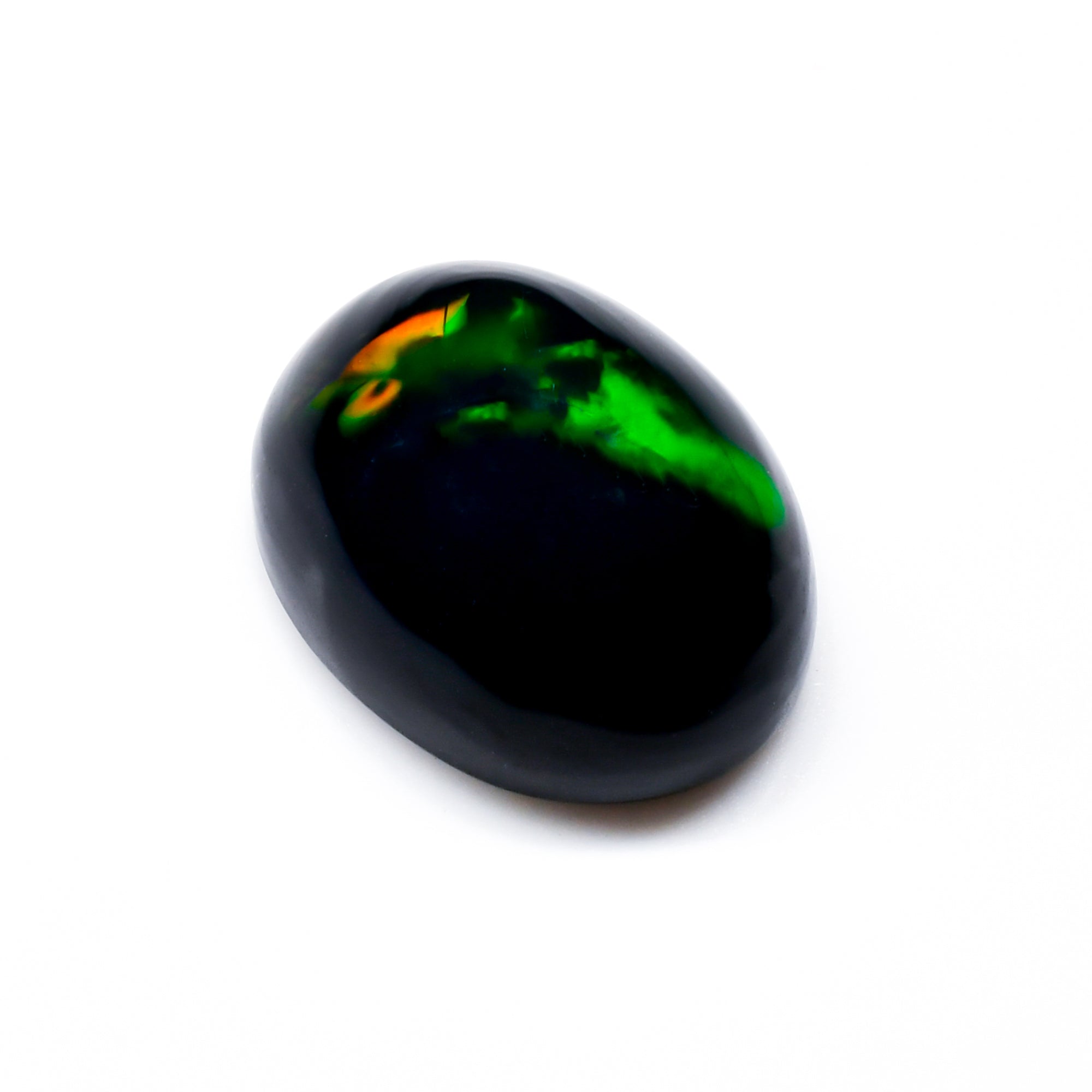 Natural Black Ethiopian Opal oval cabochon 6.4 ct L-1632 - photo 2