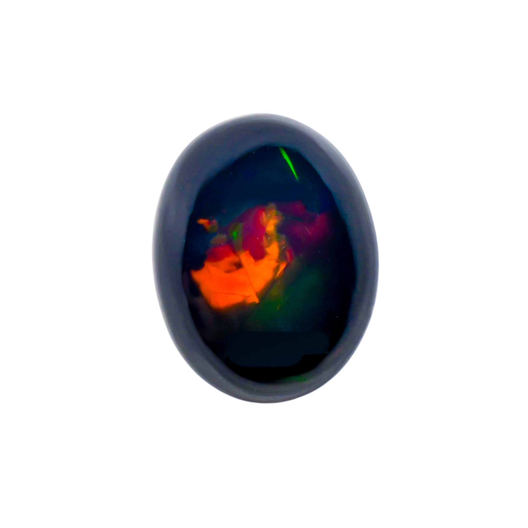 Natural Black Ethiopian Opal oval cabochon 6.4 ct L-1632