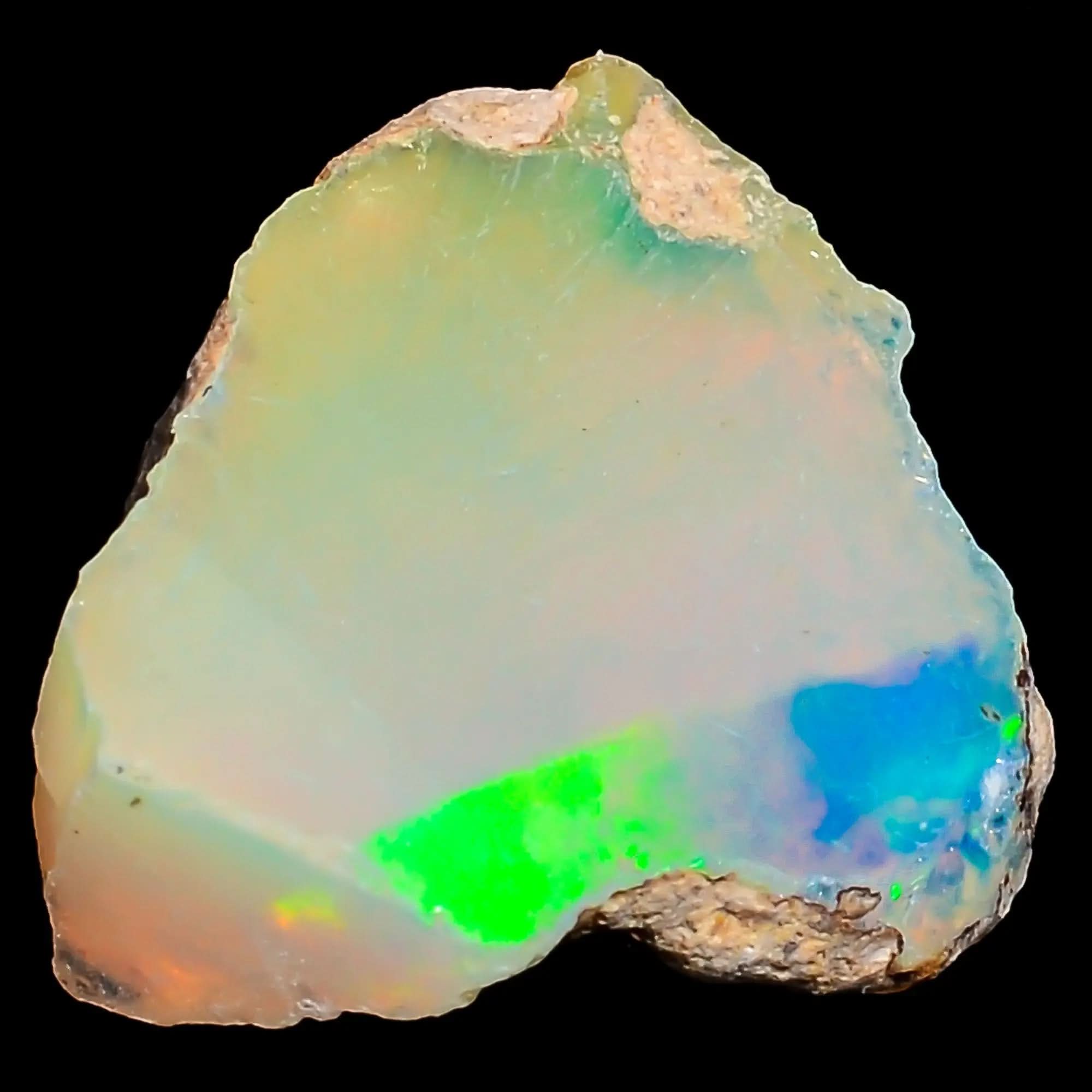 Rainbow Fire Raw opal
