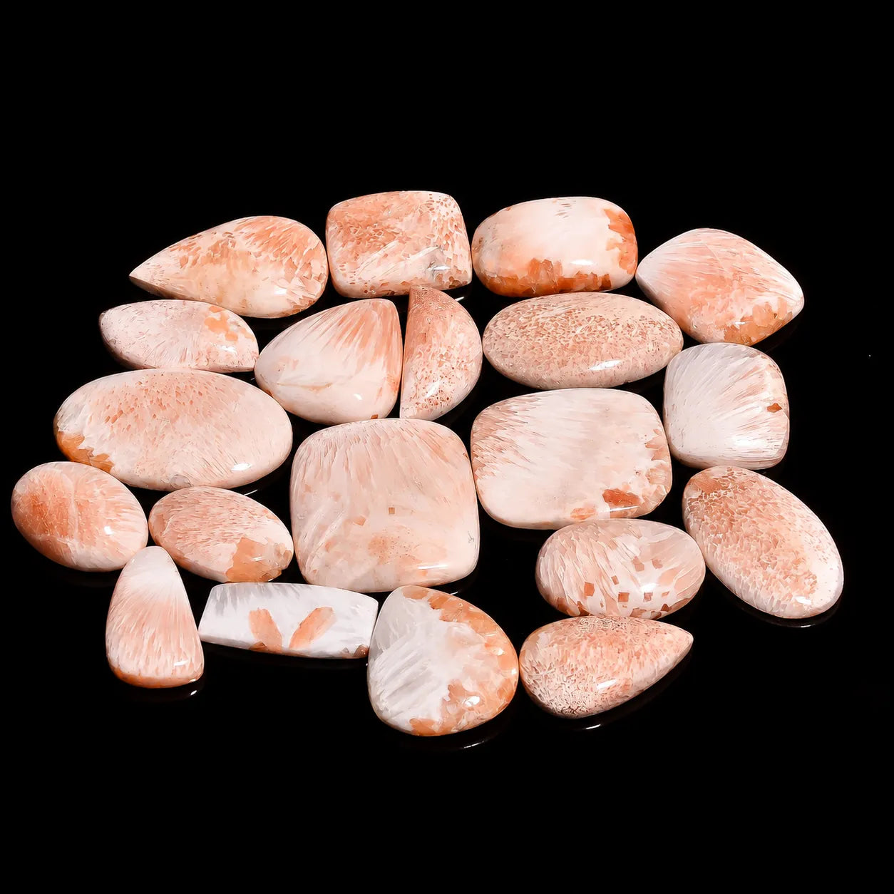 Natural Pink Scolecite Cabochon Lot (2-30 pcs)