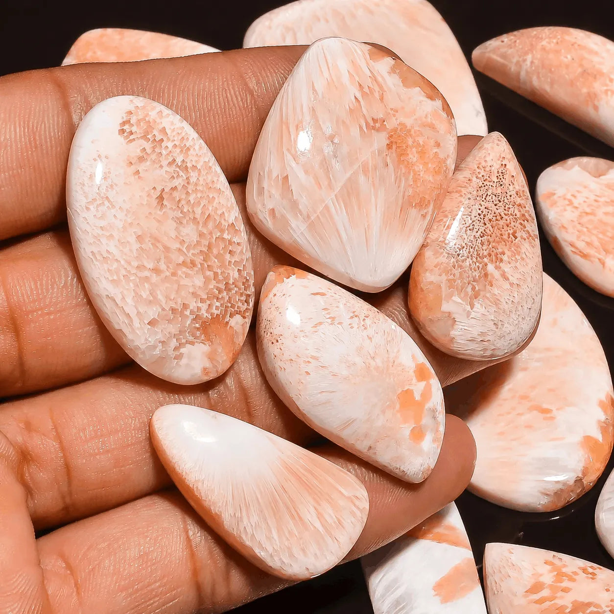 AAA Scolecite cabochon wholesale lot
