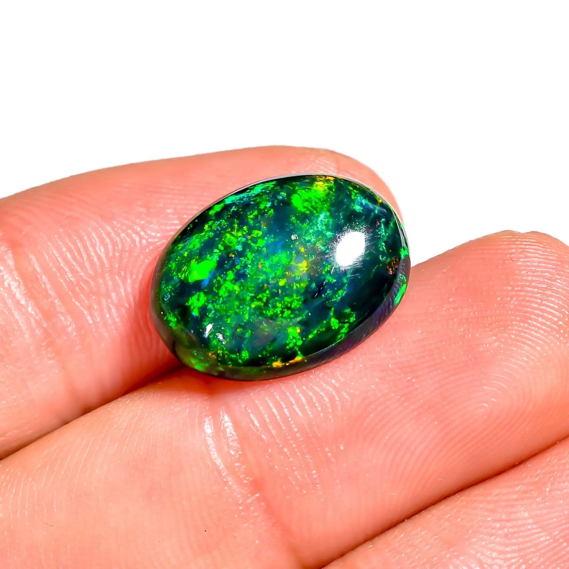 Natural Smoky Dark 6 Ct Black Ethiopian Opal | Electric Fire Opal