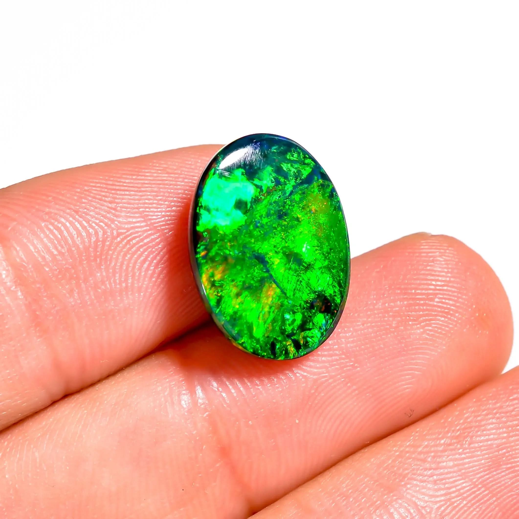 Luxury Style Jewelry in 6 Ct Black Ethiopian Opal Cabochon