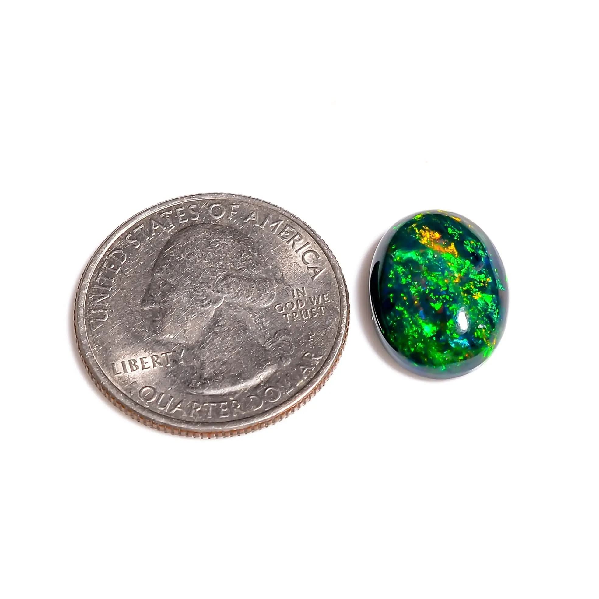 Natural Smoky Dark 6 Ct Black Ethiopian Opal | Electric Fire Opal