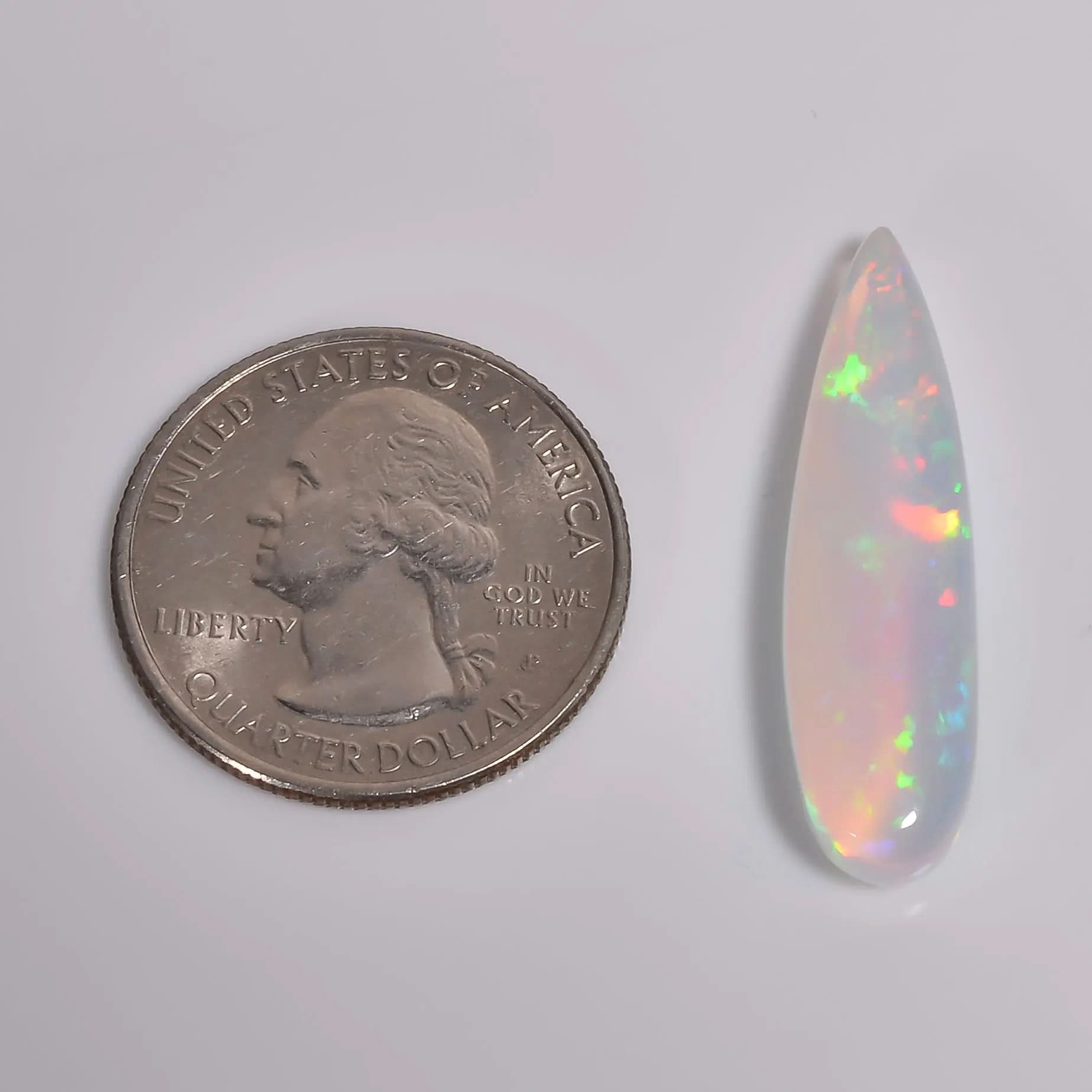Natural White Ethiopian Cabochon stone  
