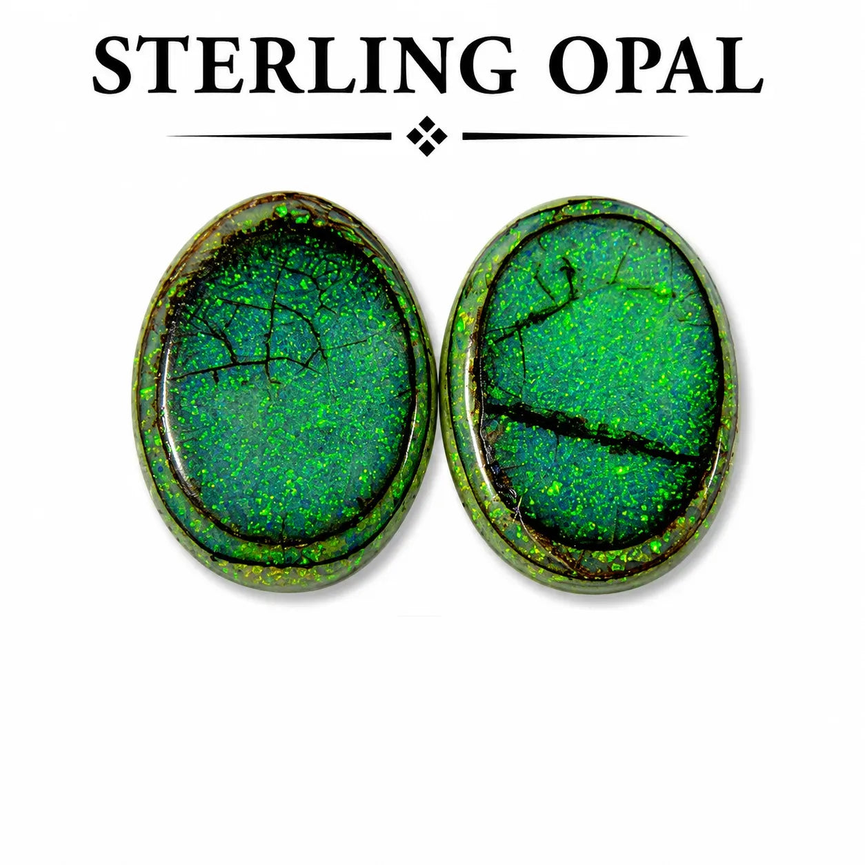 12 carat Fancy shape Sterling Opal Cabochon, 15x20mm, AAA grade front view