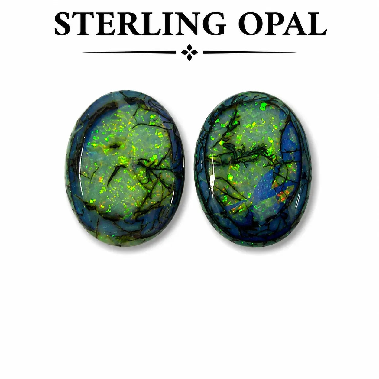 Fancy freeform shape Sterling Opal Cabochon, 15x20mm, 10 carats, AAA grade front view