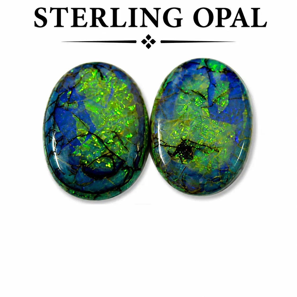 Freeform fancy shape Sterling Opal Cabochon, 15x20mm, 10 carats, AAA grade front view